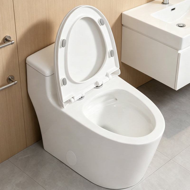 Yingze Low Profile Dual Flush Elongated One Piece Toilet with